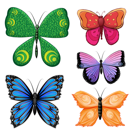 Seamless pattern with colorful butterflies Vector illustration.のイラスト素材