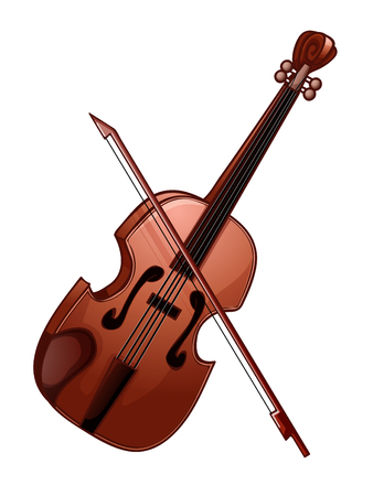 Illustration of a violin isolated on whiteのイラスト素材