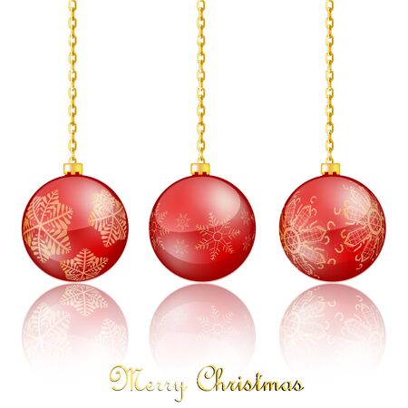 Christmas card with decorationのイラスト素材