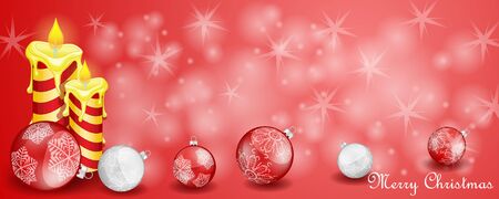 Christmas card with decorationのイラスト素材