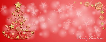 Christmas card with decorationのイラスト素材