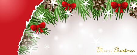 Christmas card with decorationのイラスト素材