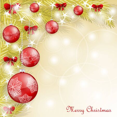 Christmas card with decorationのイラスト素材