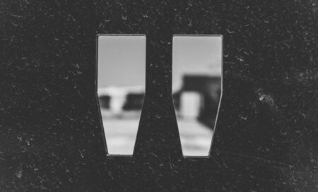 Double quotes silhouette in blackの写真素材