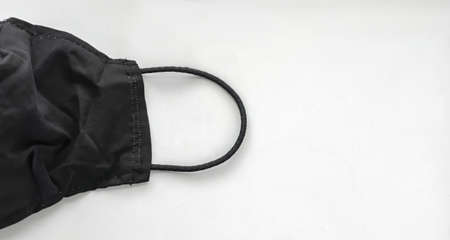 hygienic white mask to avoid coronavirus covid19の写真素材