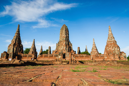Landscape Ayutthaya Historical Park in Ayutthaya, Thailand.の写真素材