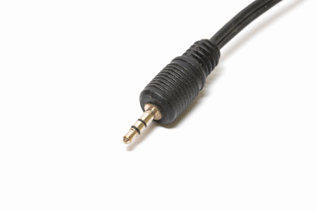 close-up of socket jack for music deviceの写真素材