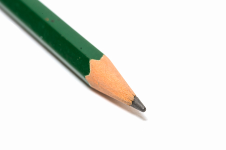 Pencil point close up on white backgroundの写真素材