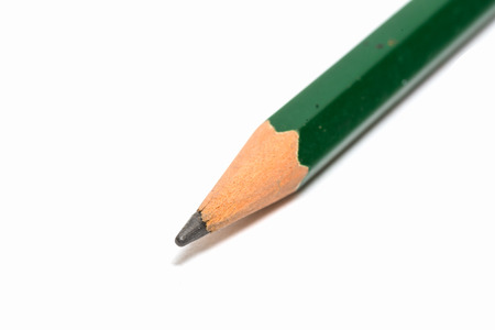 Pencil point close up on white backgroundの写真素材