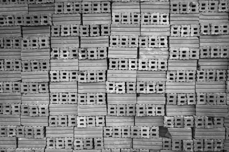 brick wall background,black and whiteの写真素材