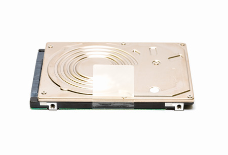 Hard disk drive isolated on a white background.の写真素材