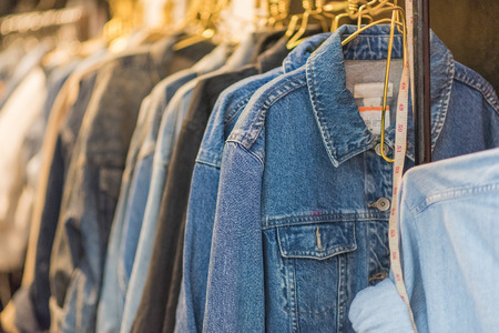 blue jeans shirtの写真素材