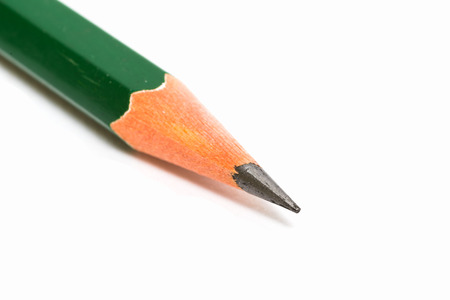 Pencil point close up on white backgroundの写真素材