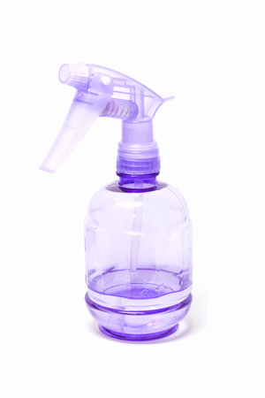 foggy spray bottle isolated on white backgroundの写真素材