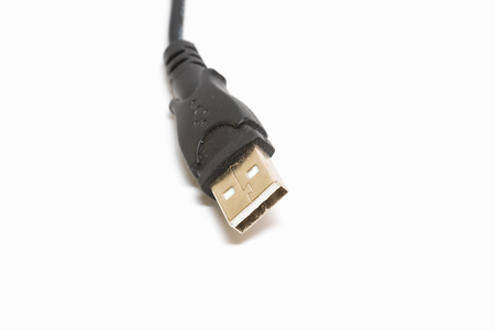 USB cable isolated on white backgroundの写真素材