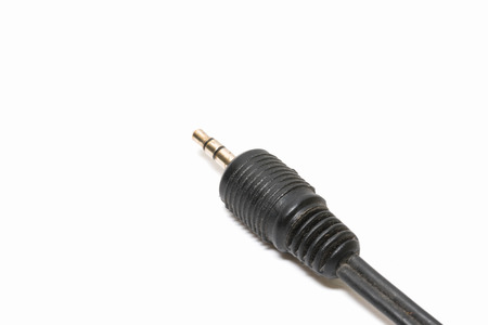 close-up of socket jack for music deviceの写真素材