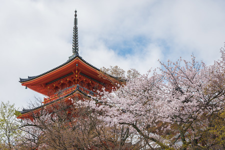 Kyoto, Japan at Kiyomizu-dera Temple in the springのeditorial素材