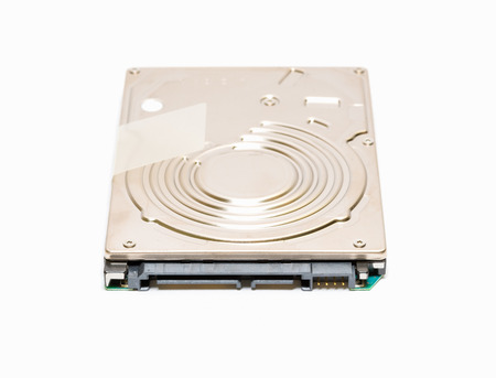 Hard disk drive isolated on a white background.の写真素材