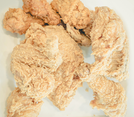 fried chicken on a plate ,vintageの写真素材