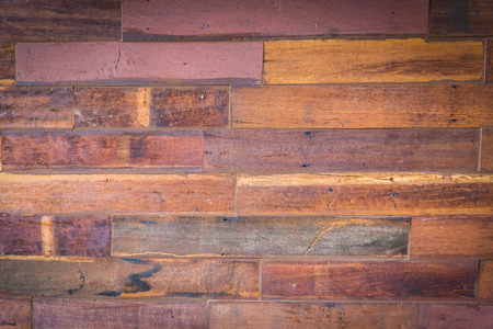 Old Vintage Planked Wood Texture Background. Top View of Rustic Wooden Wall Surface. Copy Space for Text or image.の写真素材