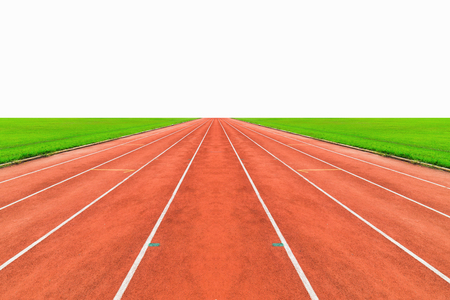 Running track ,  white backgroundの写真素材