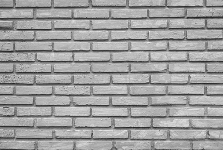Old brick wall texture background , black and whiteの写真素材