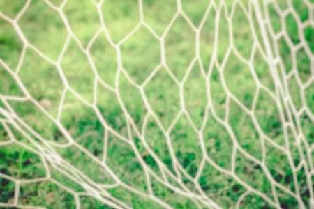 White nylon nets on green grass blur , vintageの写真素材