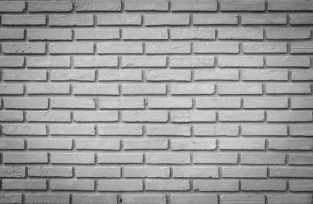 Old brick wall texture background , black and whiteの写真素材