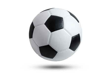 soccer ball isolated on whiteの写真素材