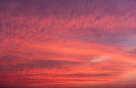 Fiery orange sunset sky. Beautiful sky.?の写真素材