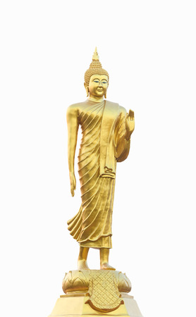 Golden Buddha statue  
isolated in thailandの写真素材