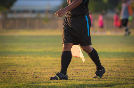 soccer or football assistant refereeの写真素材