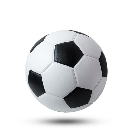 soccer ball isolated on whiteの写真素材