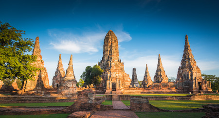 Landscape of Ayutthaya Historical Park in Ayutthaya, Thailand.の写真素材