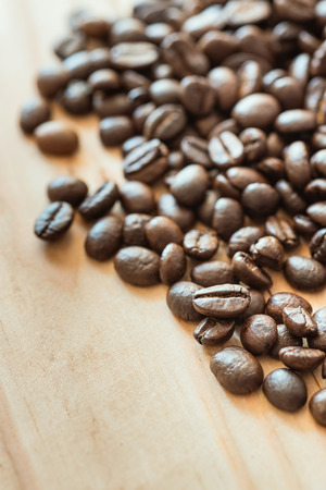 Coffee on grunge wooden backgroundの写真素材
