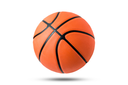Basketball ball over white background. Basketball isolated. orange color Basketball. single Basketball. Basketball closeup image. beautiful Basketball ball. Basketball is a team sportの写真素材
