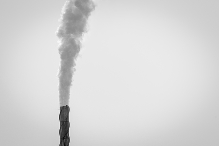 Dirty smoke on the white background, ecology problems. Dirty smoke isolated, ecology problemsの写真素材