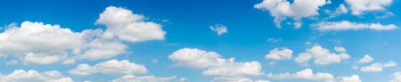 The vast blue sky and clouds sky. blue sky background with tiny clouds. panorama