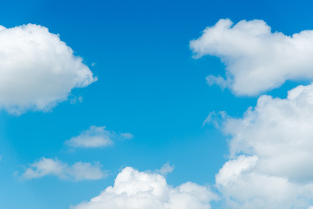 blue sky and White cloud natureの写真素材