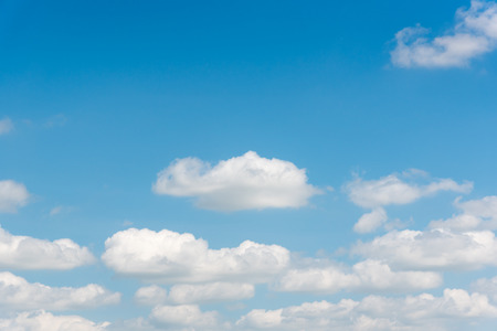 The vast blue sky and clouds sky. blue sky background with tiny cloudsの写真素材