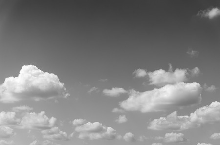 The vast blue sky and clouds sky. blue sky background with tiny clouds black and whiteの写真素材