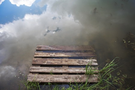 reflection in the waterの写真素材