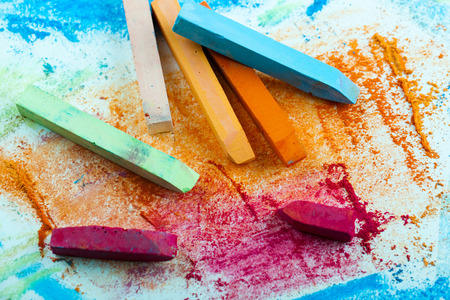 colorful crayonsの写真素材