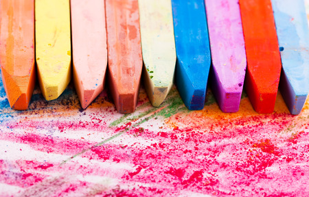 colorful crayonsの写真素材