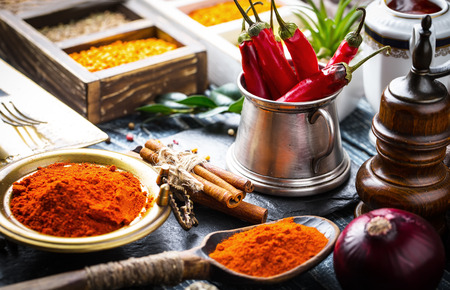 Spices and condiments for foodの写真素材