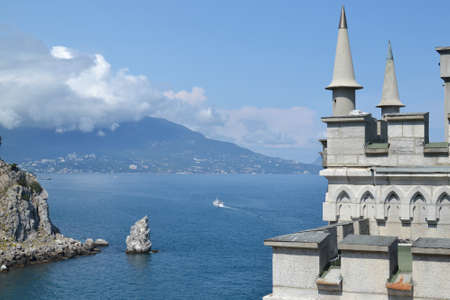 view to Swallow's Nest Castle in crimeaのeditorial素材