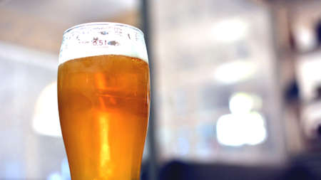 cold glass of beerの写真素材