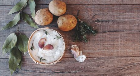 Mont d'or cheese. Traditional french authentic recipe - La boÃ®te chaude. Delicious French Cheese. の写真素材