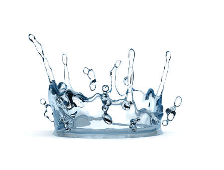 water splash isolated on white, 3d renderingの写真素材