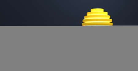 idea concept with light bulbs on a blue background, 3d renderingの写真素材